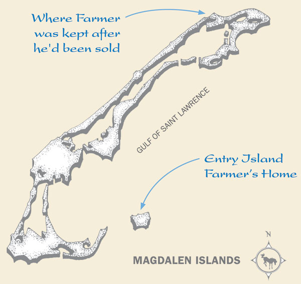 map of the Magdalen Islands courtesy P. John Burden and Dr. Peter E. Cumming.