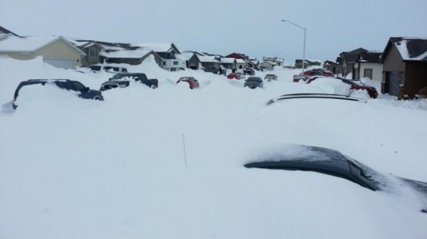 Homes outside of Ellsworth Air Force Base. (Image source: iWitness Rob Griffith/The Weather Channel)