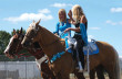 Emily and Niki prior to their performance at the 2013 Strathmore Rodeo