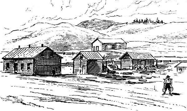 Historic sketch of the town of Morley, est. 1873. Drawing courtesy Ken Mather.
