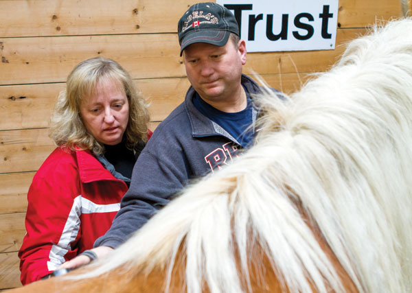 Can Praxis helps veterans and their families to reconnect through their work with horses. Photo by Matthew Wocks.