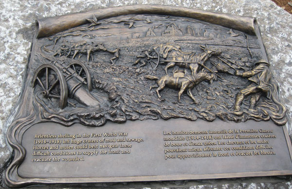 Animals in War – Dedication to Horses plaque. Photo by Shalindhi Perera.